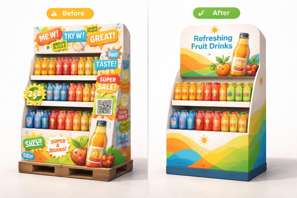 Cardboard Display Visual Hierarchy Concept Cardboard Display Visual Hierarchy Concept