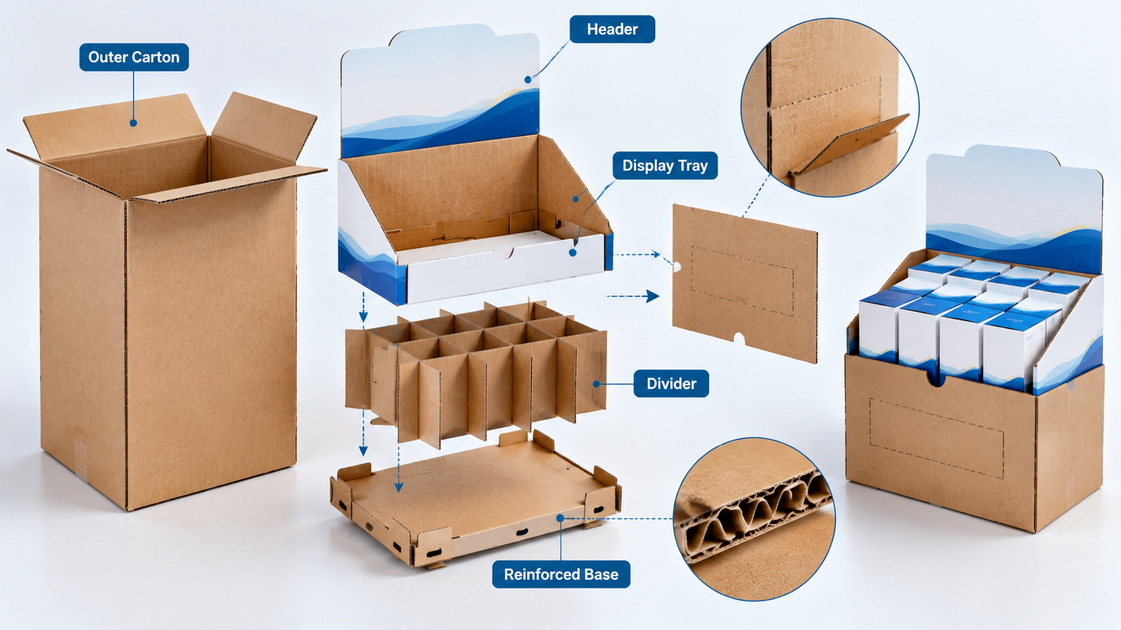 Display Shipper Structure Exploded View Display Shipper Structure Exploded View