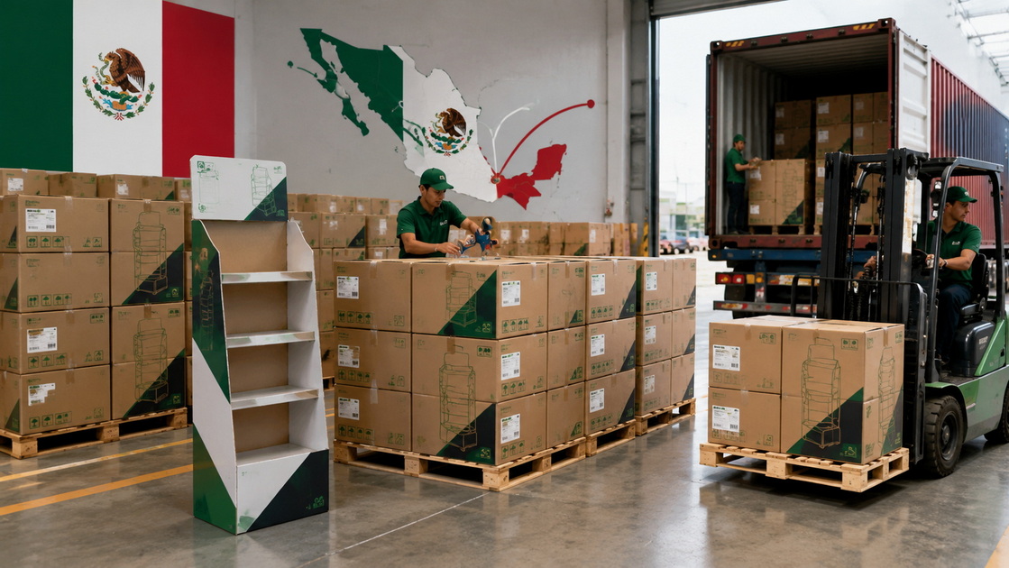 Mexico Bound Cardboard POP Display Logistics Mexico Bound Cardboard POP Display Logistics