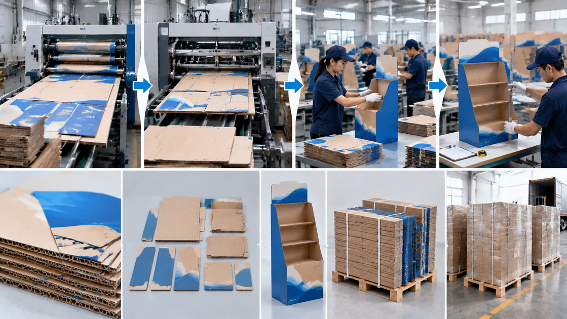 Cardboard POP Display Manufacturing Process Cardboard POP Display Manufacturing Process