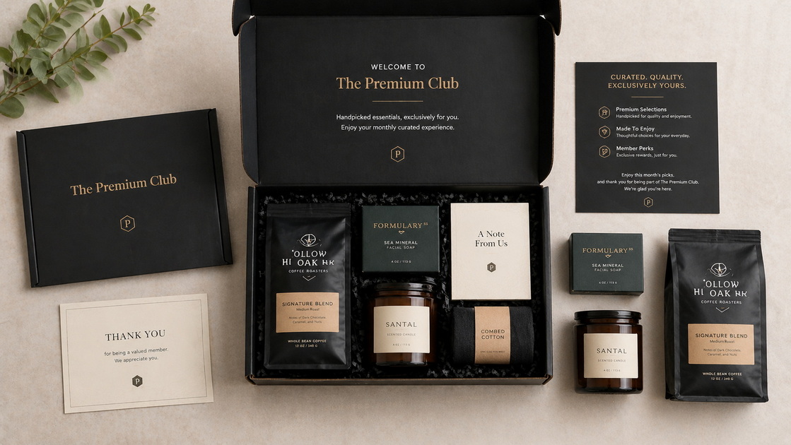 Curated Subscription Flat Lay Curated Subscription Flat Lay