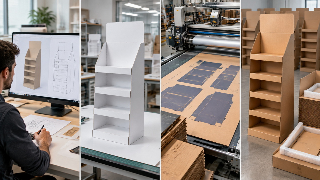 Cardboard Display Production Stages Cardboard Display Production Stages