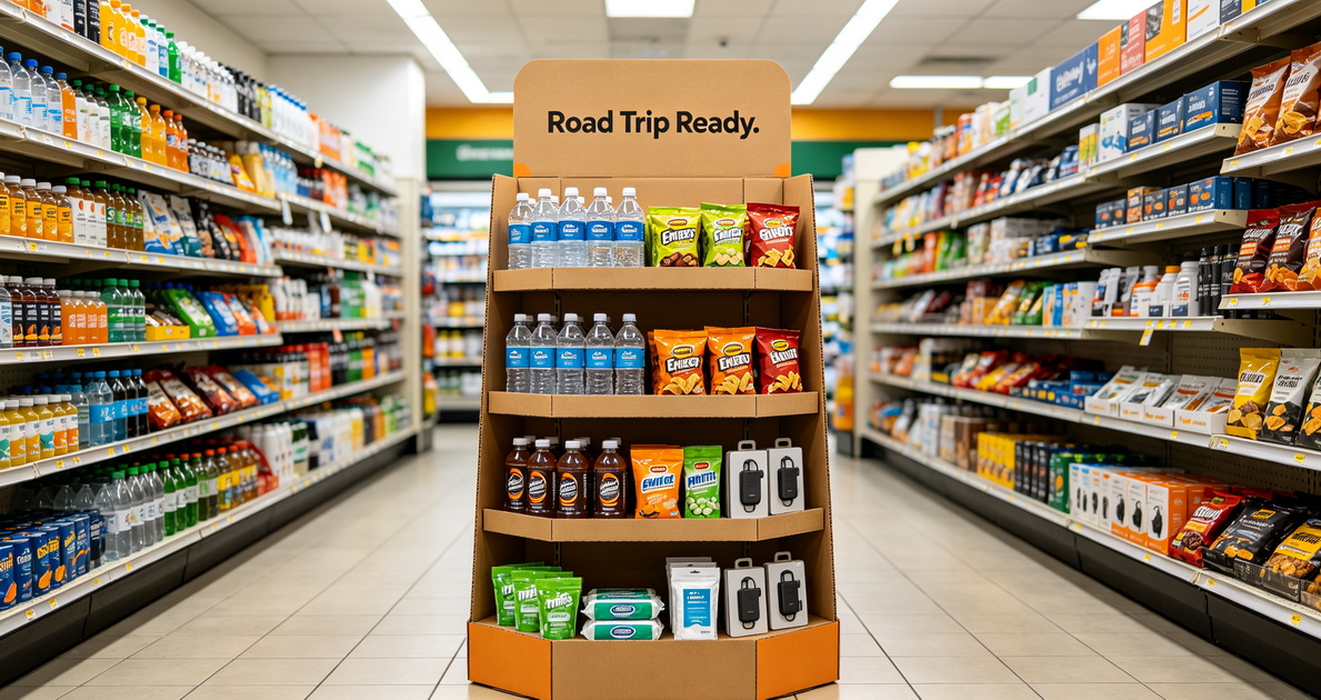 End Cap Display Road Trip Promotion End Cap Display Road Trip Promotion
