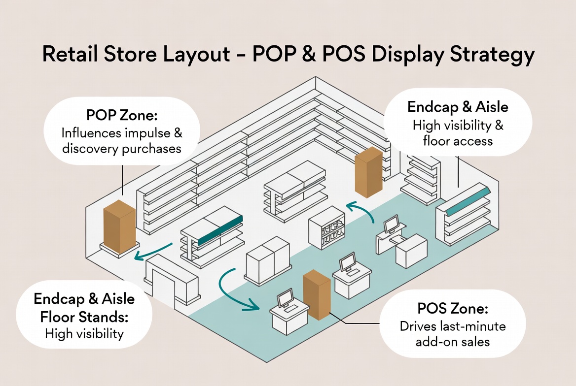 POP And POS Zones In Retail Store Layout POP And POS Zones In Retail Store Layout