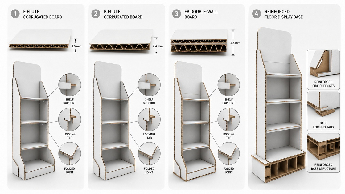 Cardboard Display Material And Structure Comparison Cardboard Display Material And Structure Comparison