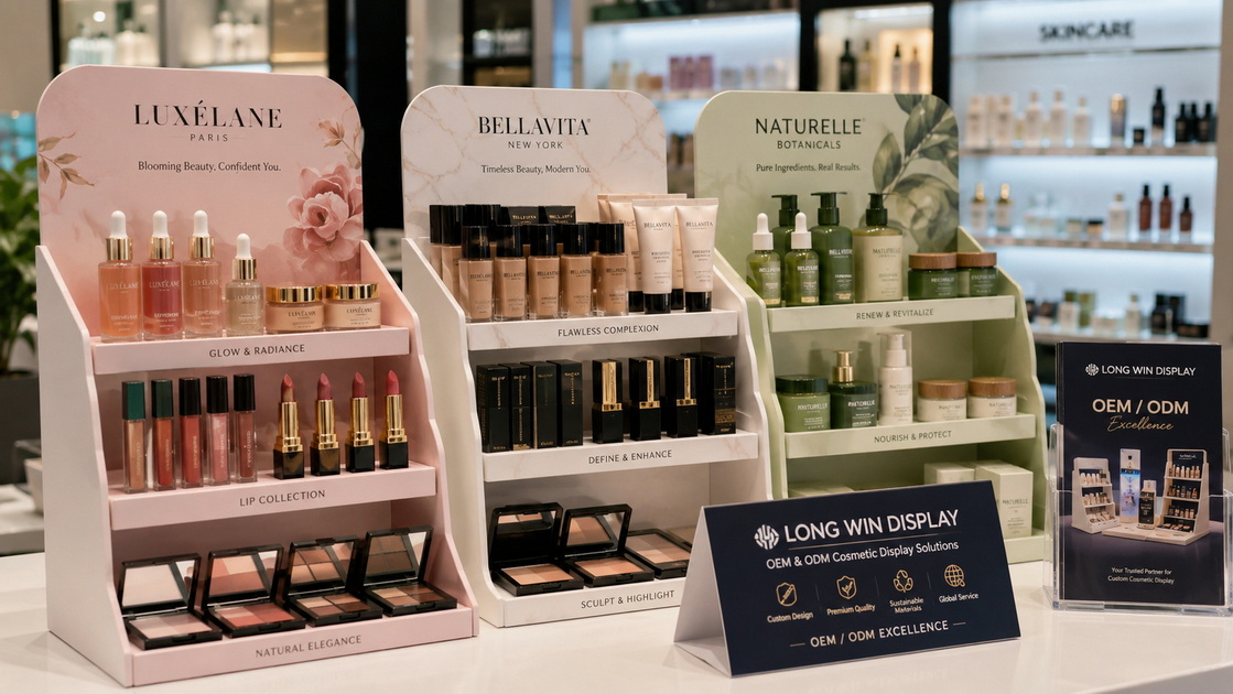 Long Win Cardboard Cosmetic Countertop Displays Long Win Cardboard Cosmetic Countertop Displays