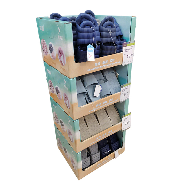 Retail Slippers Display Tray in Supermarket