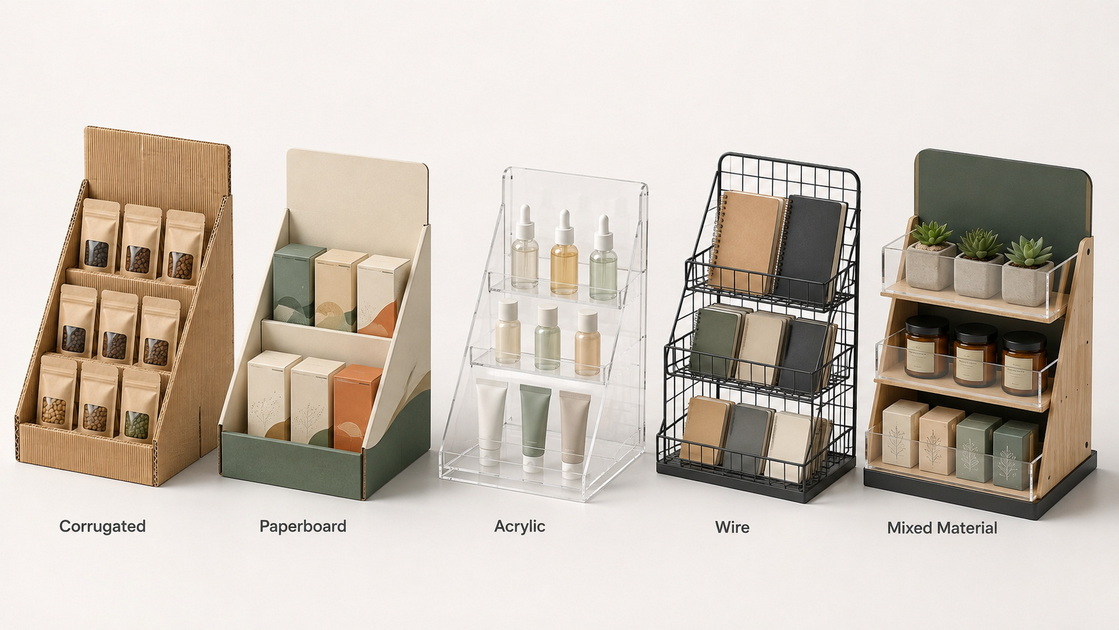 Counter Display Materials Comparison