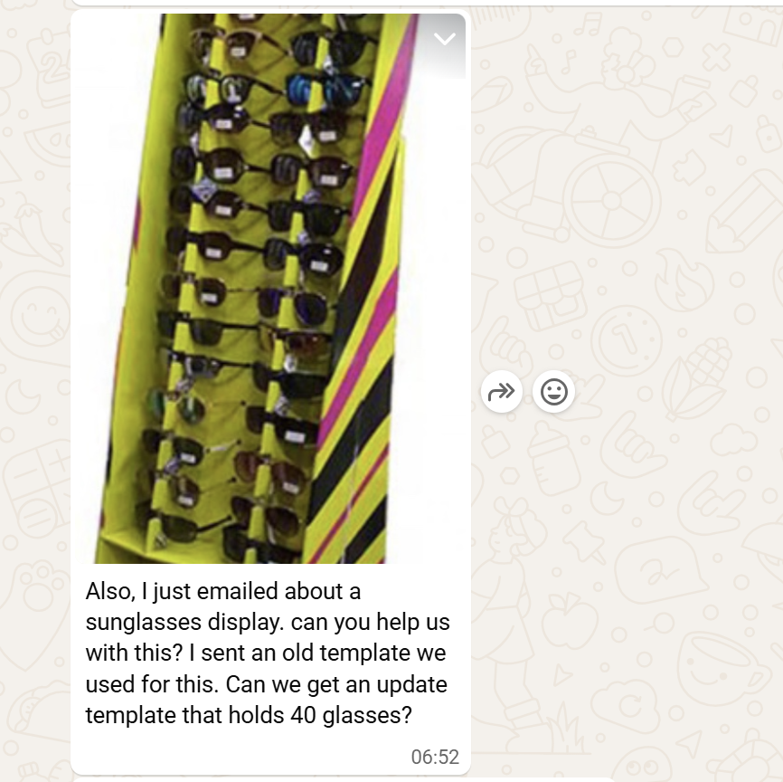 Client Contacts Us to Customize a Sunglasses Display Stand