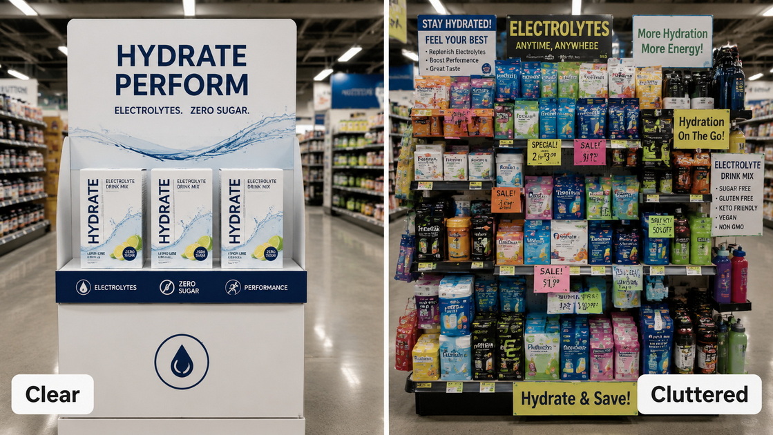 Clear Vs Cluttered Retail Display Messaging