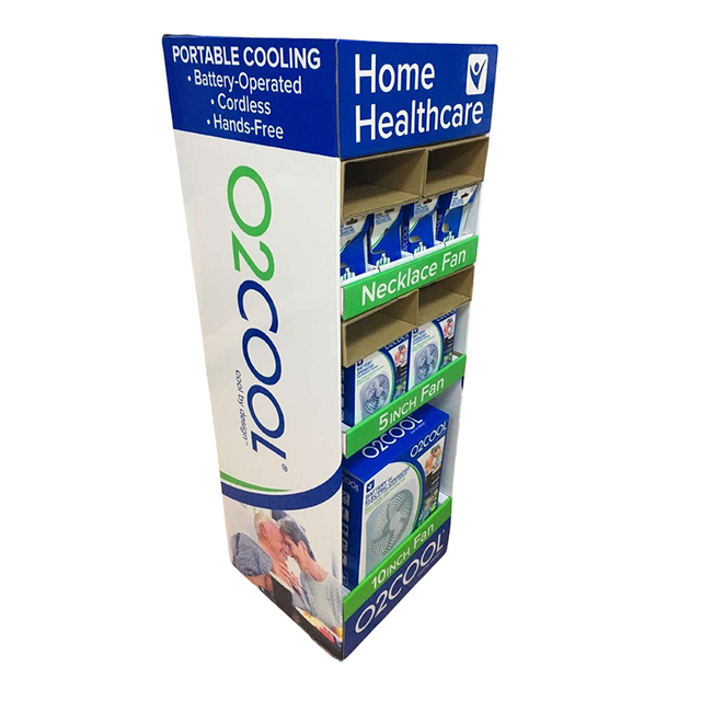 Cardboard Mini Fans Neck Fans Floor Display Stand