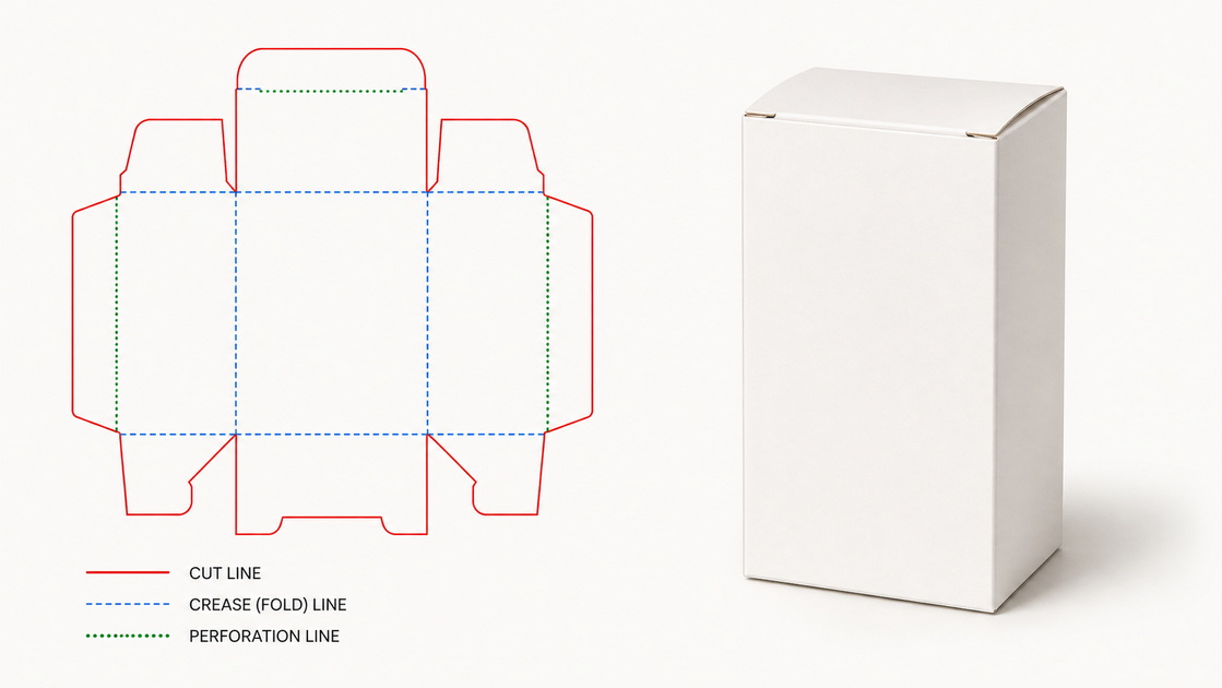 Die Line And Finished Box