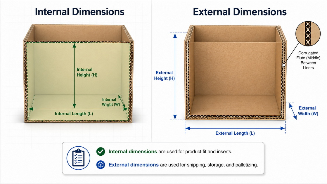 Internal Versus External Box Dimensions