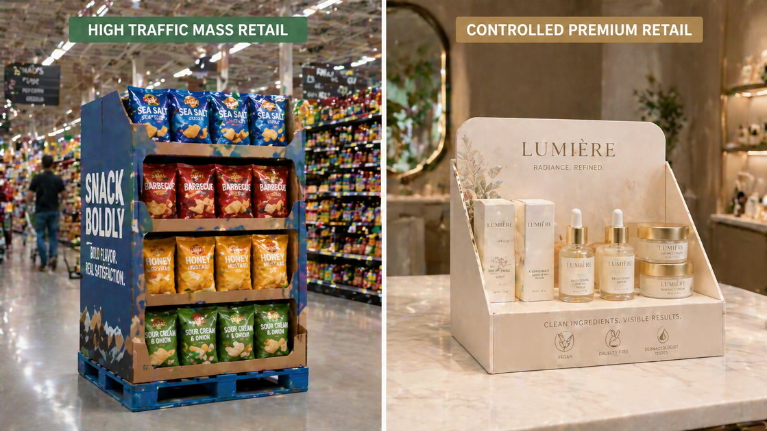 Supermarket And Boutique POP Comparison
