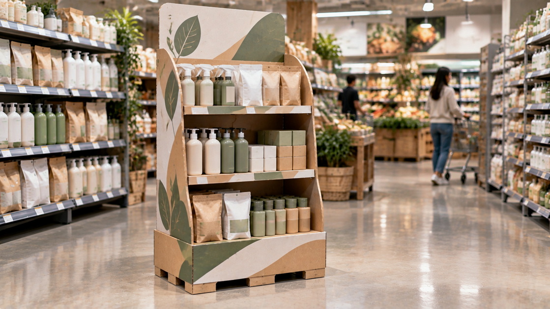 Corrugated Paper Floor Display In Retail