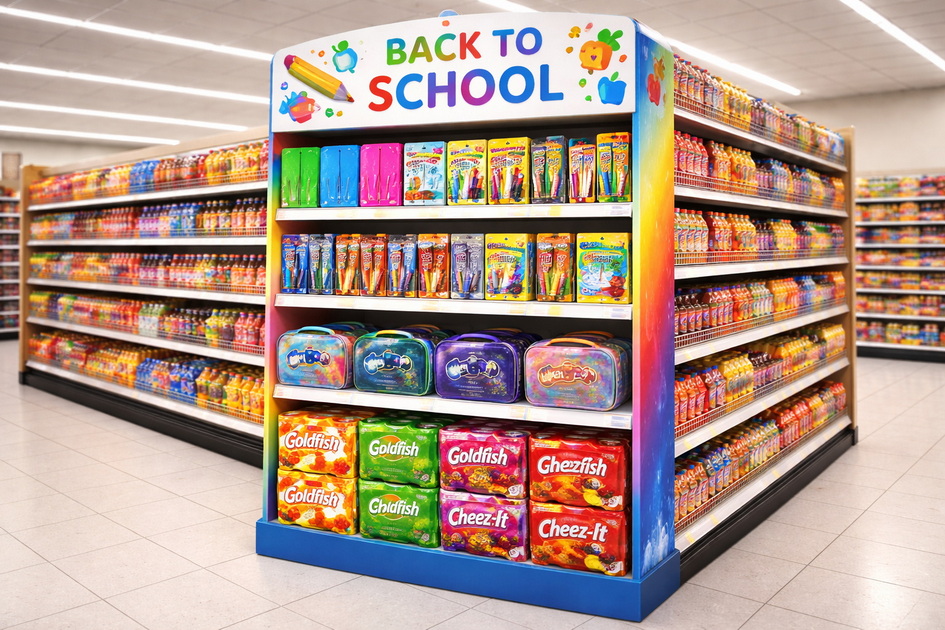 Back To School Grocery End Cap