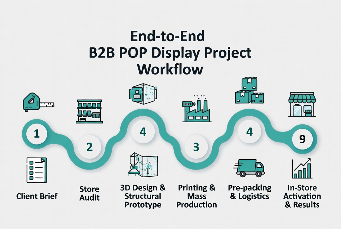 Cardboard Display Project Workflow