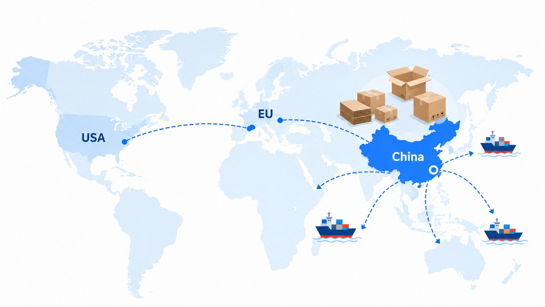 Global Mailing Box Sourcing Map