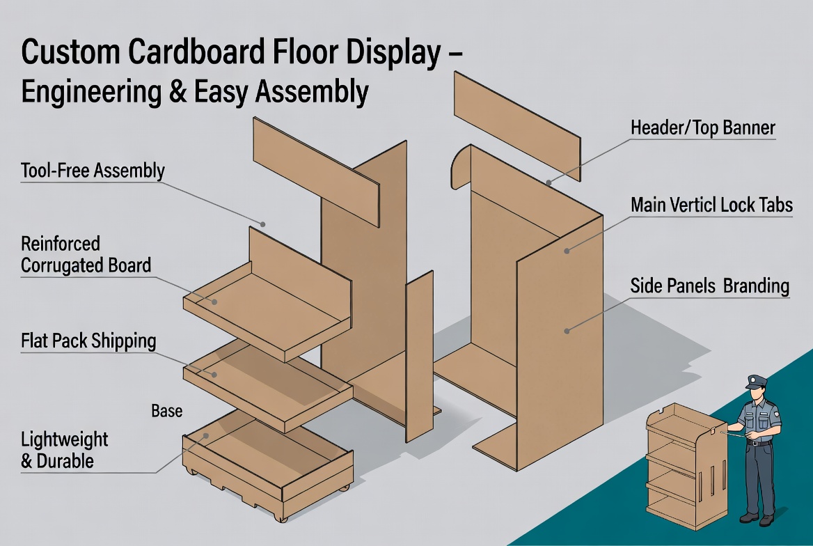Cardboard Display Structure And Assembly