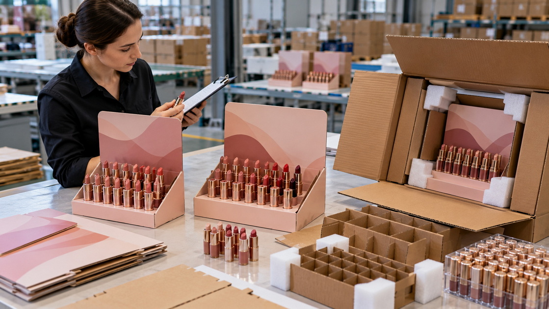 Lipstick Display Packing Inspection