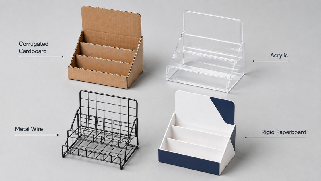 Counter Display Material Comparison