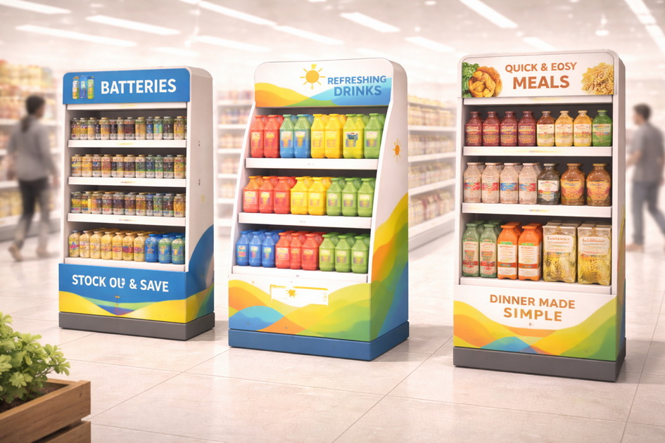 Sales‑Boosting Grocery Store End Cap Ideas From A POP Display Manufacturer's Perspective