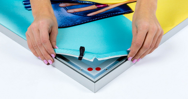 Silicone Edge Graphics (SEG) Cardboard Display