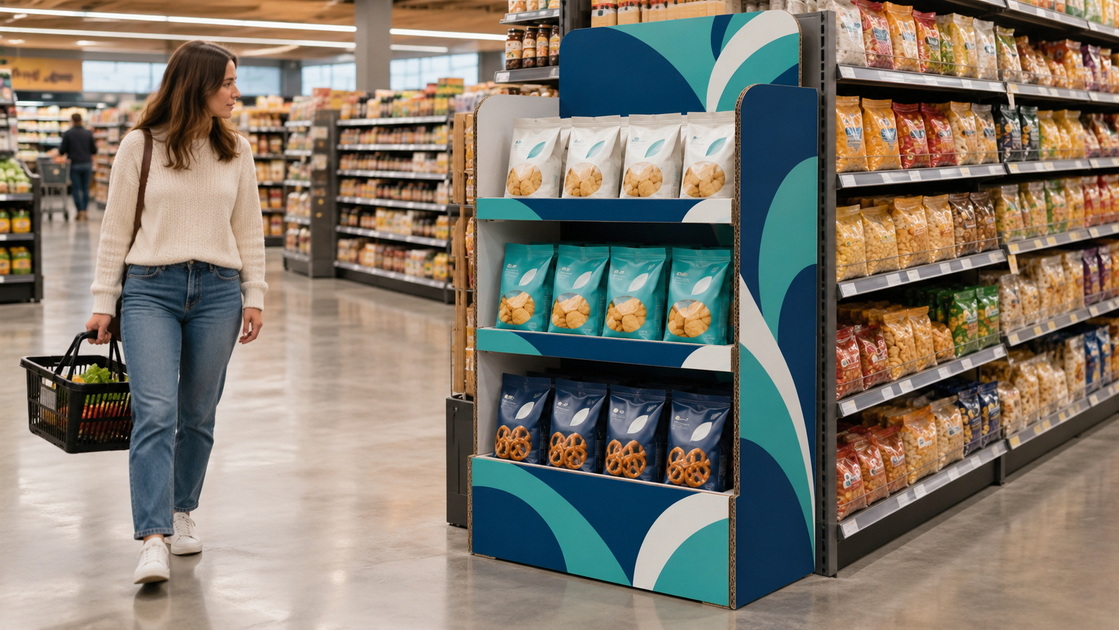 Cardboard Endcap Display In Retail Store.jpg
